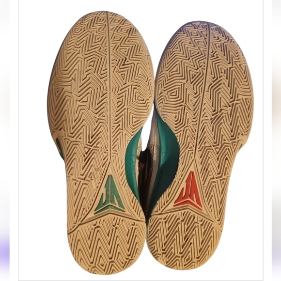 Nike Ja 1 Reverse Scratch Size 9.5 Mens White Black Turbo Green Basketball Shoes - Picture 7 of 9